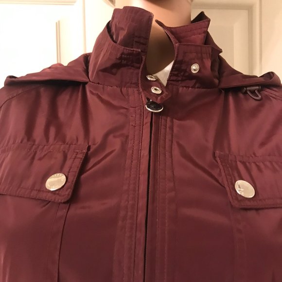 Laundry Burgendy Rain Jacket Size M - Picture 4 of 11